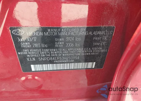 2018 Hyundai Elantra Sel from USA, damaged, VIN 5NPD84LF5JH250954